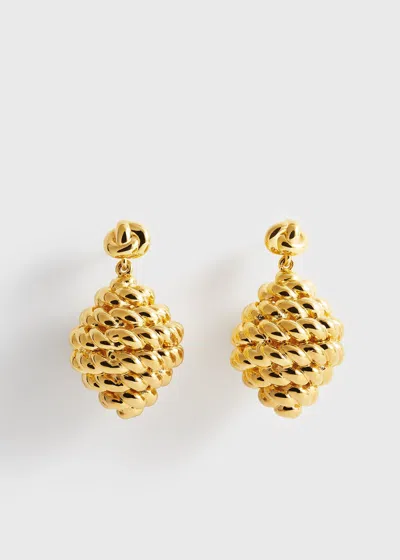 Totême Rope Drop Earrings Gold In Pattern