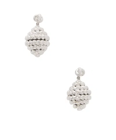 Totême Rope Drop Earrings In White