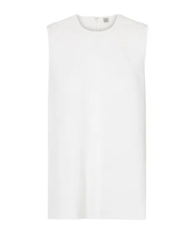 Totême Round Neck Sleeveless Vest In White