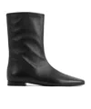 Totême Round-toed Ankle Boots In Black