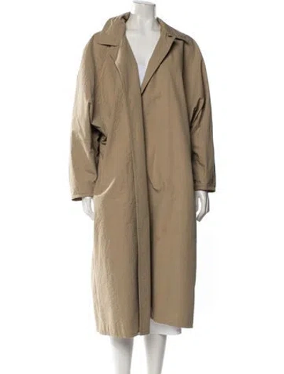 Pre-owned Totême Rounded Cotton Polyamide Coat Trench Coat In Neutral