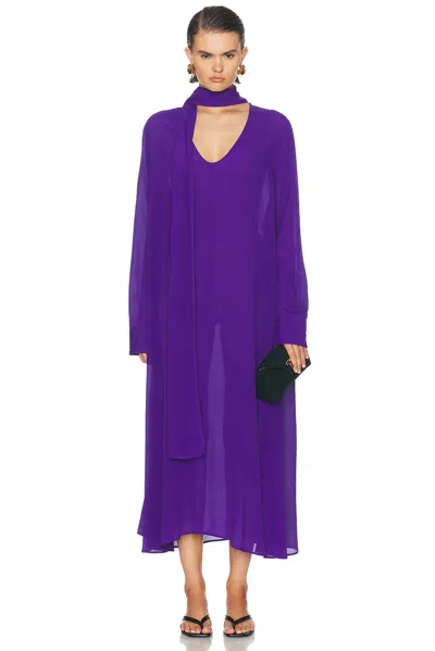 Totême Rounded Neckline Dress In Amethyst