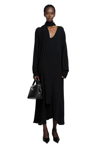 Totême Rounded Neckline Dress In Black