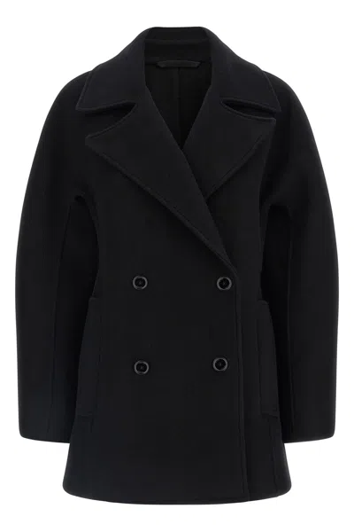 Totême 'rounded Peacoat' Coat In Black