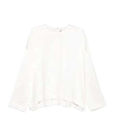 Totême Round-neck Blouse In White