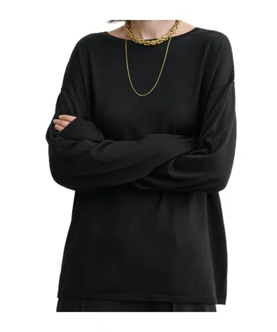Totême Round-neck Sweater In Black