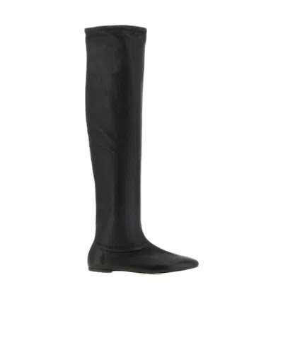 Totême Round-toe Tall Boots In Black