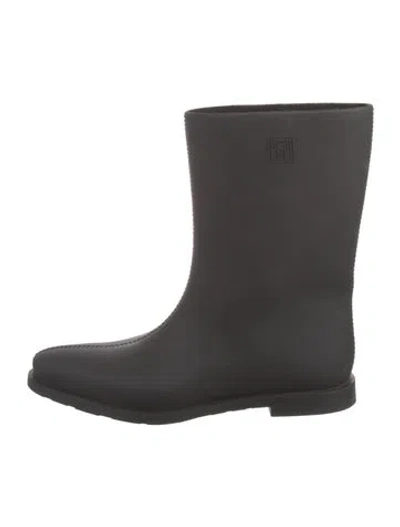 Pre-owned Totême Rubber Rain Boots In Black