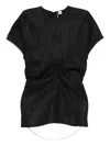 Totême Toteme Women Black Basketweave Slouch Waist Top In Black