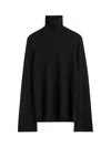 Totême Toteme S. Sleeve Turtleneck Black In Black