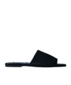 Totême Black Velour-leather Bandeau Sandals