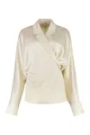 Totême Toteme Satin Blouse In Neutral