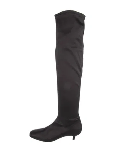 Pre-owned Totême Satin Boots In Gray
