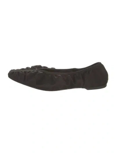 Pre-owned Totême Satin Flats In Black
