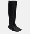 Totême Satin Knee-high Boots In Black