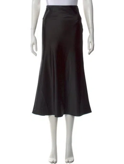 Pre-owned Totême Satin Midi Length Skirt In Black
