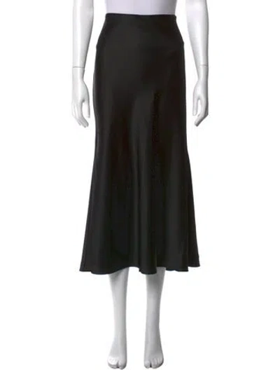 Pre-owned Totême Satin Midi Length Skirt In Black
