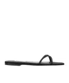 Totême Crossover Strap Square Open Toe Sandals In Black