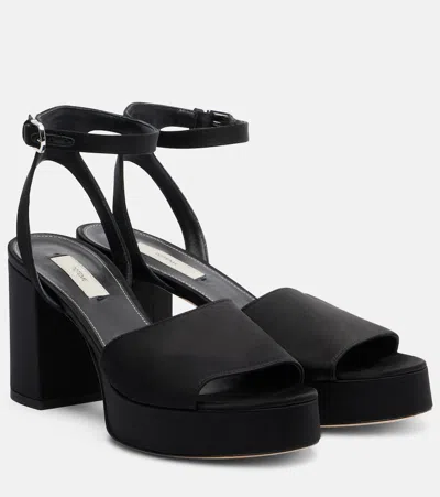 Totême Satin Platform Sandals In Multi