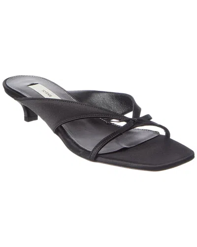 Totême Toteme Bow Satin Sandal In Black