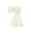 Totême Toteme Satin Tuxedo Scarf In Neutral