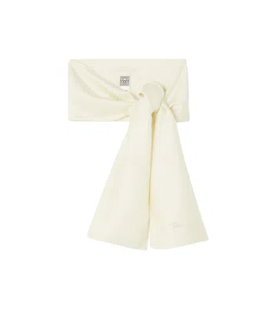 Totême Satin Scarf In White