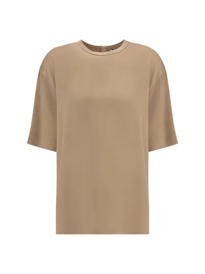 Totême Toteme Satin Shirt In Neutral