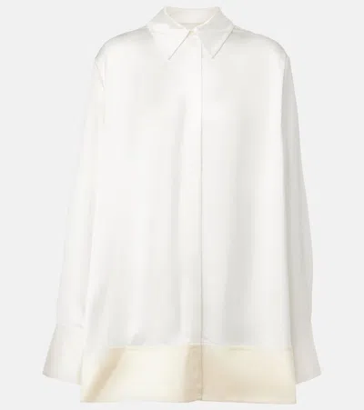 Totême Buttoned Long-sleeve Shirt In White