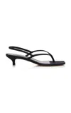 Totême Toteme Satin Slingback Sandals In Black