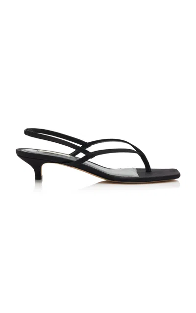 Totême Toteme Satin Slingback Sandals In Black