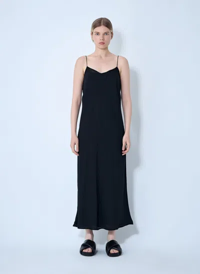 Totême Satin Slip Dress In Black
