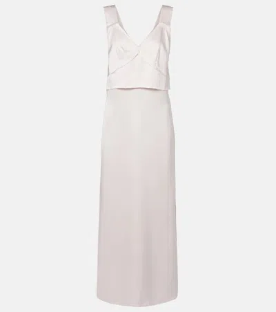 Totême Satin Slip Dress In Pink