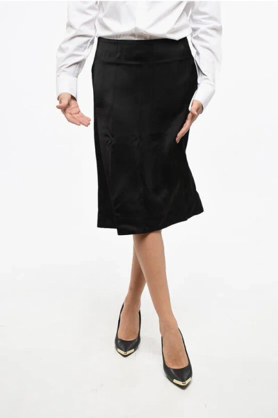 Totême Satin Solid Color Longuette Grösse 38 In Black
