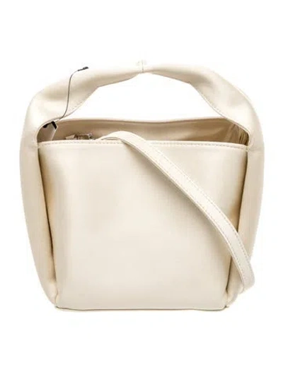 Pre-owned Totême Satin Structured Bucket Bag Petite W/ Tags In Neutrals