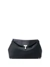 Totême Satin T-lock Clutch In Blue