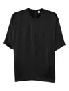 Totême Satin T-shirt In Black