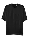 Totême Satin T-shirt In Black