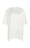 Totême Satin T-shirt In White