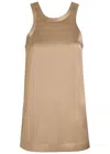 Totême Toteme Satin Tank Top In Brown