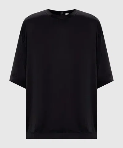 Totême Satin Tee In Black