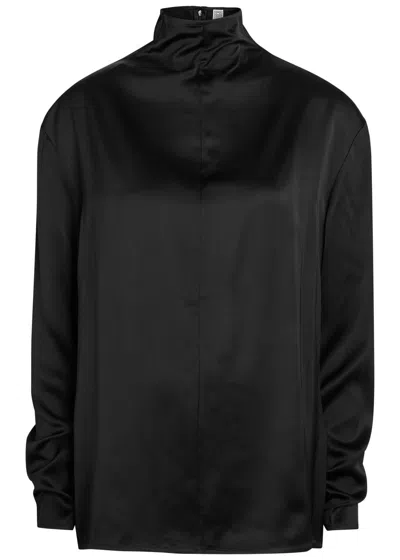 Totême Toteme Satin Top In Black