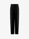 Totême Satin Trousers In Black