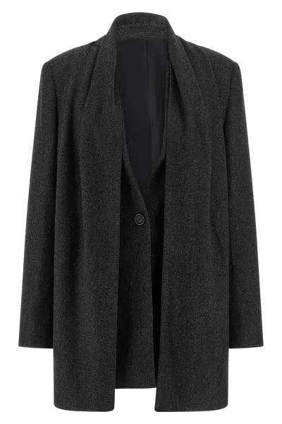 Totême Scarf Blazer In Gray