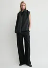 Totême Toteme Organza Scarf Blouse In Black