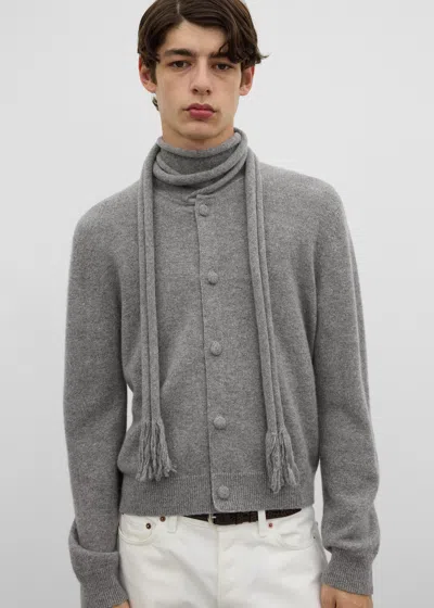 Totême Scarf Cardigan Grey Melange