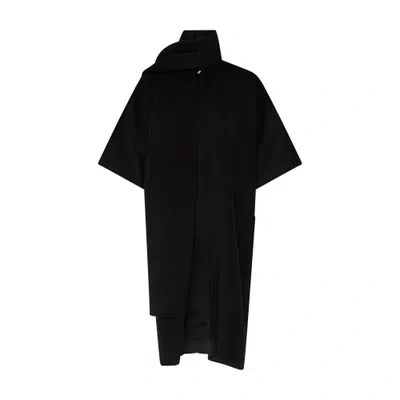 Totême Scarf Coat In Black