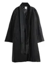 Totême Scarf-collar Coat In Black
