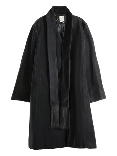 Totême Scarf-collar Coat In Black