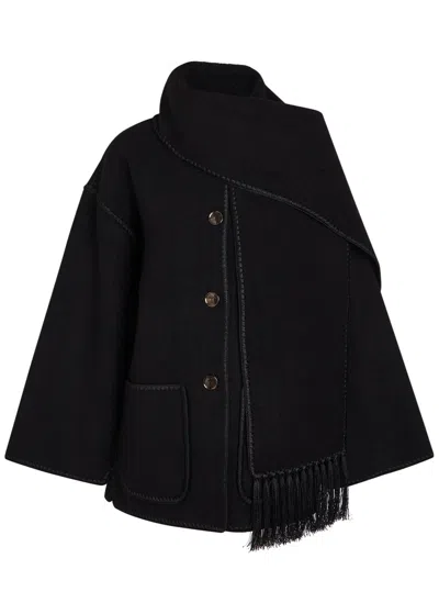 TOTÊME TOTEME SCARF-EFFECT WOOL-BLEND JACKET