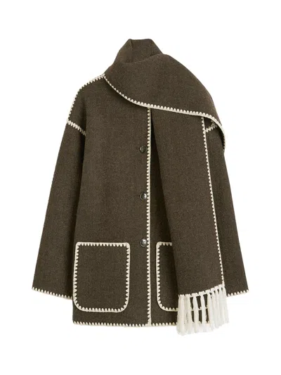 Totême Toteme Scarf Jacket Choc Melange